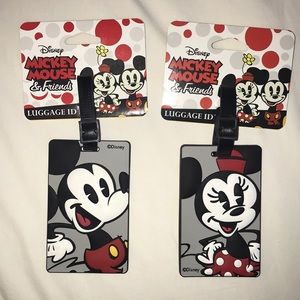 Mickey and Minnie Mouse luggage tags (brand new)